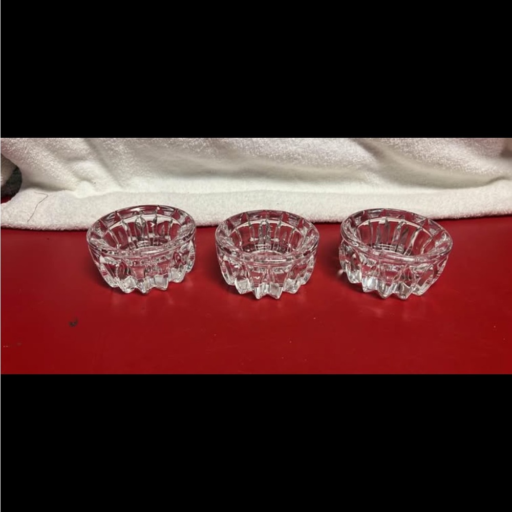 Princess House tea light holders (3) item 6203